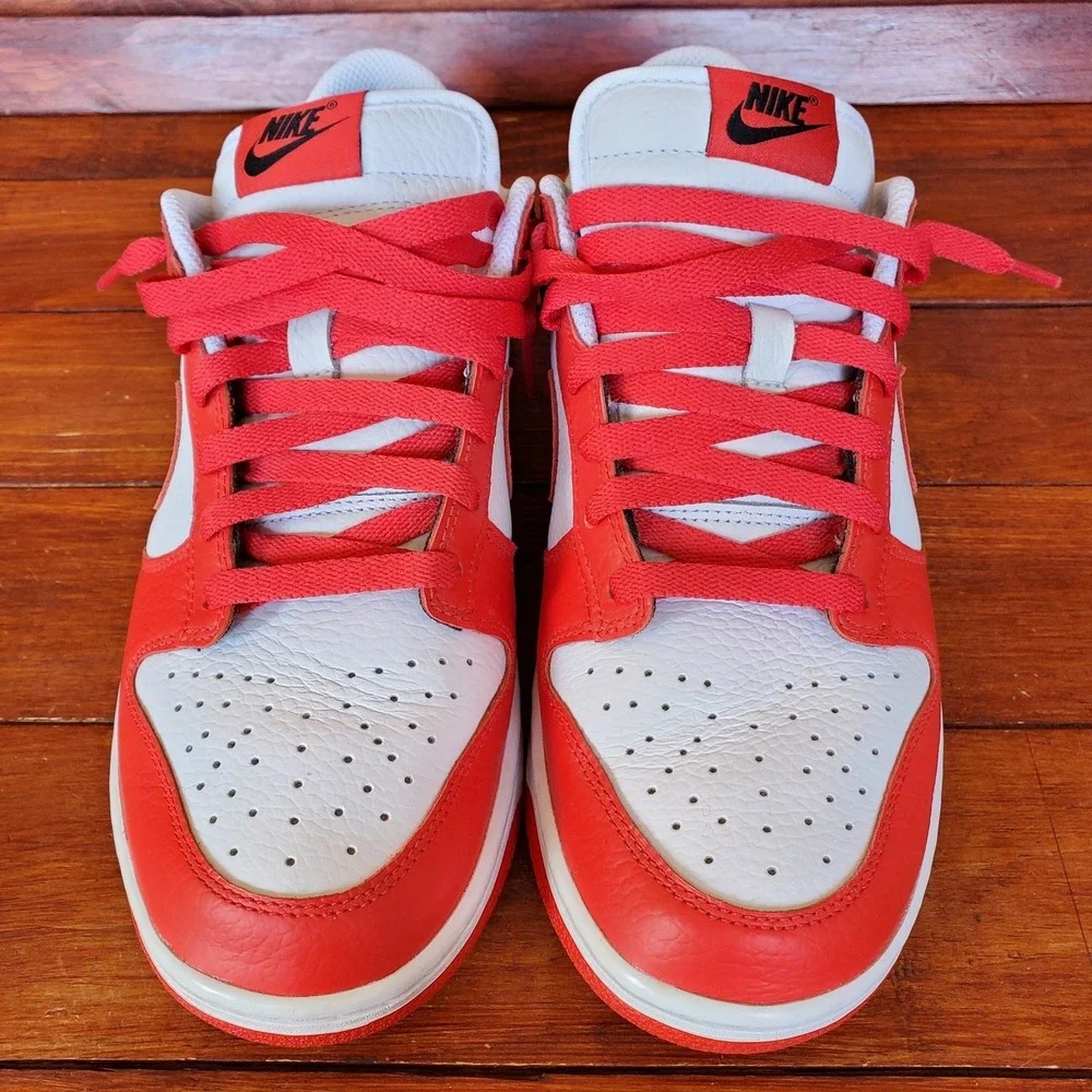 Nike Dunk Low Shoes Men 9.5 Red White‎ FJ2253-901 Nike By You Custom Mint